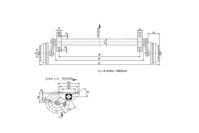 JARRUAKSELI 1350KG A1070/1480
