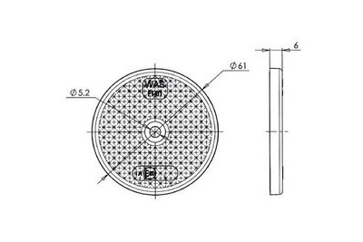 HEIJASTIN 61MM KELTAINEN