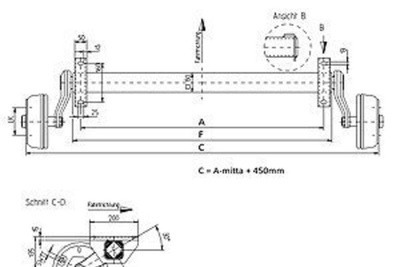 JARRUAKSELI 1050KG A1350/1800