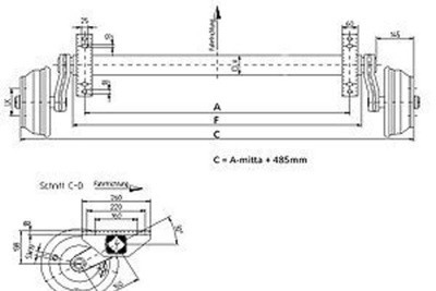 JARRUAKSELI 1800KG A1600/2085