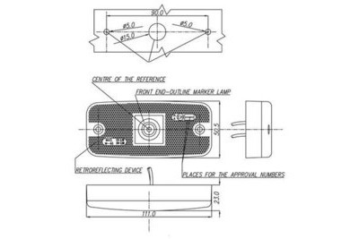 LED SIVUVALO KELT. 12-24V