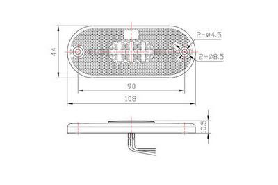 LED SIVUÄÄRIVALO KELT. 12V