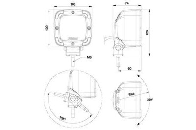 LED TYÖVALO 1300LM 12-55V