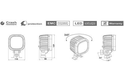 LED TYÖVALO 3900LM 12-33V