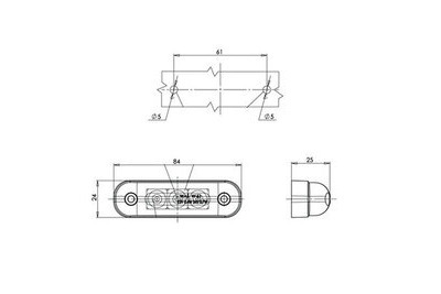 LED ÄÄRIVALO KELT. 12-24V