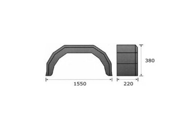 LOKASUOJA 220X1550 MUOVI 2-AKS